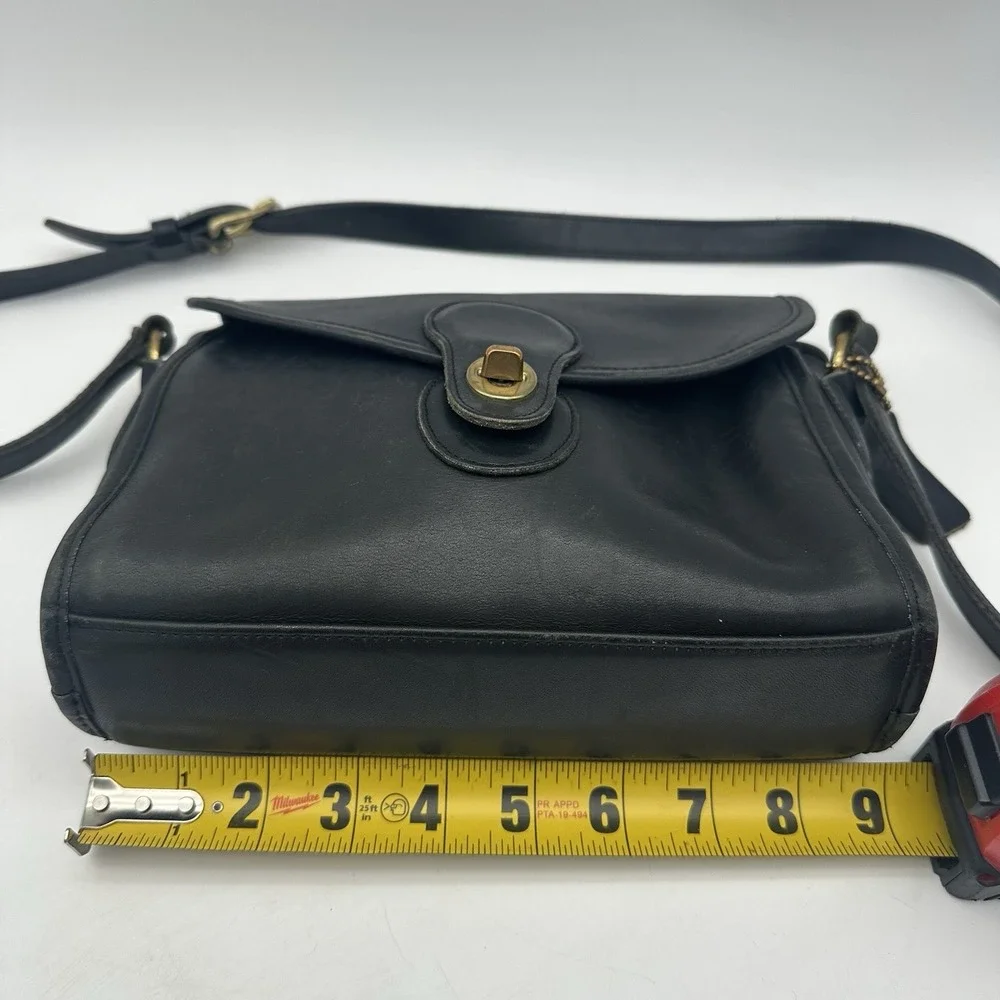 Vintage‎ Coach Devon Crossbody Bag Black Leather Handbag No 0255 235 - Picture 5 of 15